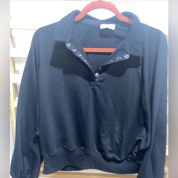 pink lily, oversized, black sweater, balloon sleeves, NWOT size small - Picture 1 of 9